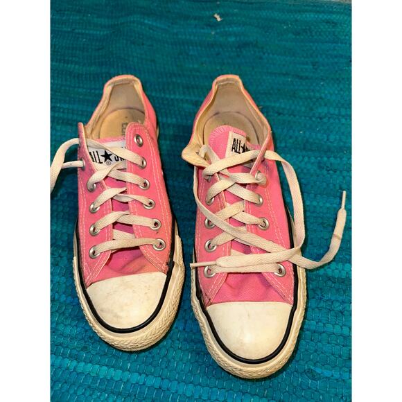 VINTAGE BRIGHT BARBIE BUBBLEGUM PINK CONVERSE ALL STAR CHUCK TAYLOR SNEAKERS 5/7 - Picture 2 of 5